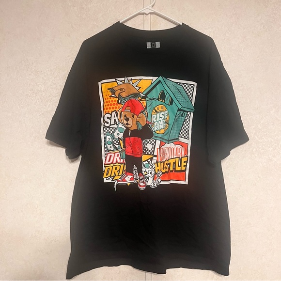 Bailey Apparel Other - Hustle‎ Black Logo Graphic Tee